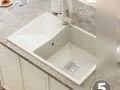 Кухонная мойка Polygran Blade 760 (белый хлопок)