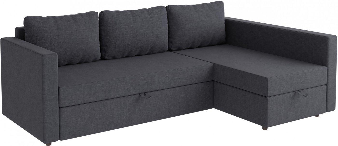 Угловой диван Mio Tesoro Тилаус длинный подлокотник (Dark Grey)