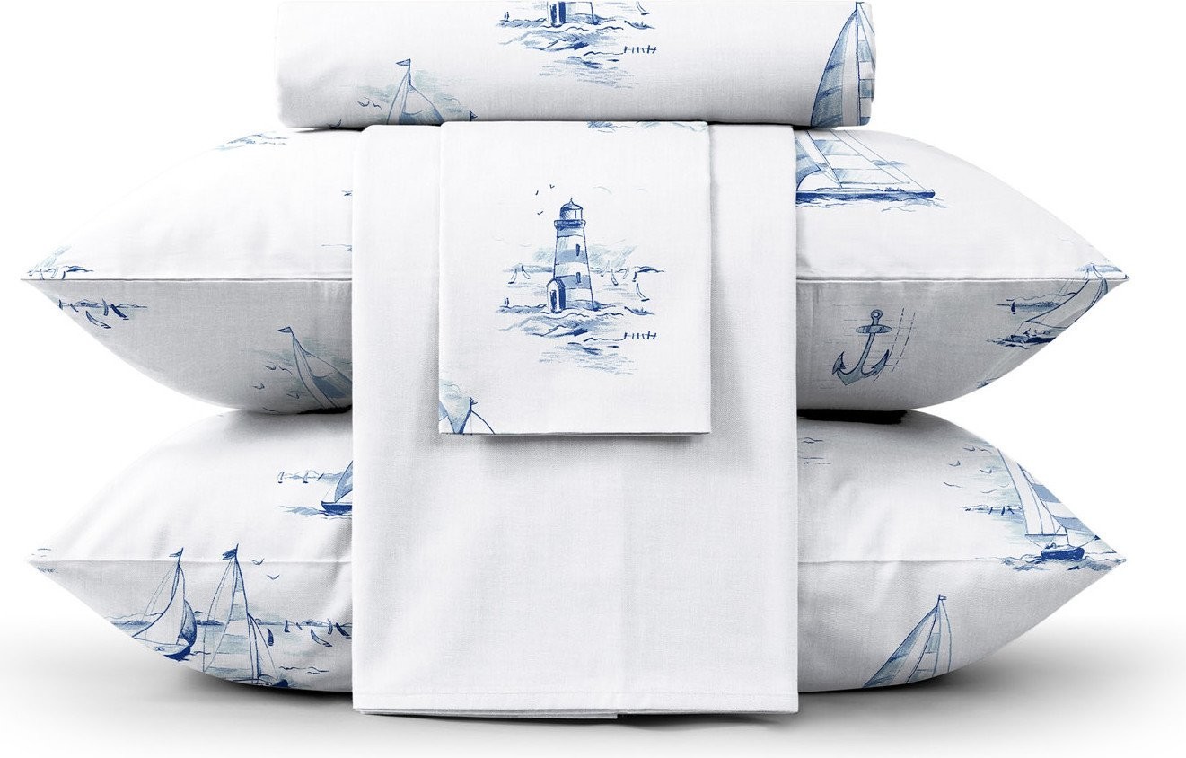 Евро комплект постельного белья Verossa Сатин Евро 70x70 931149 (Regatta Blue)