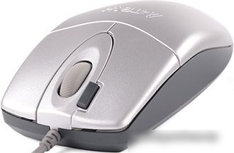 Мышь A4Tech OP-620D (серебристый)