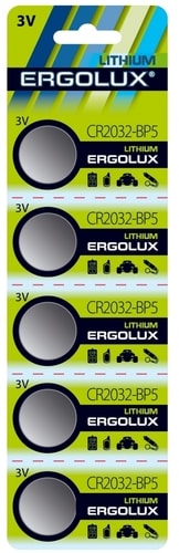 Батарейка Ergolux CR2032 BL-5 5 шт