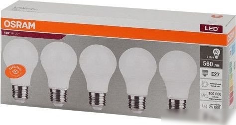 Светодиодная лампочка Osram LED Value 4058075577657 (5 шт)