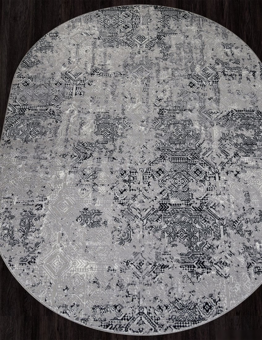 Ковер для жилой комнаты Merinos Palermo F281-OVAL-DARK-GRAY (2x2.9)