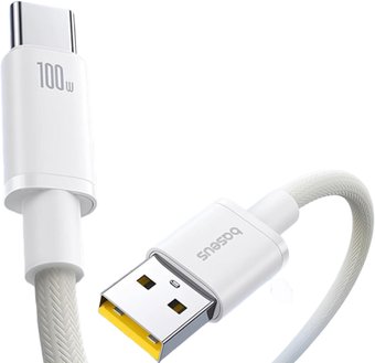 Кабель Baseus Graphene Series Fast Charging 100W USB Type-A - USB Type-C (1 м, белый)