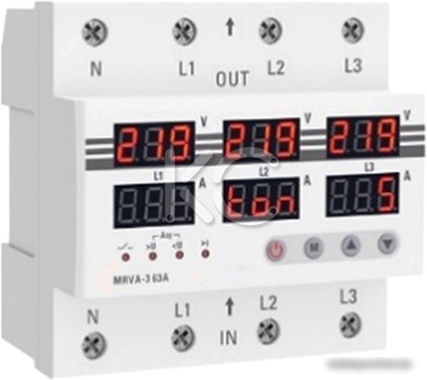 Реле напряжения КС MRVA-3 63A 82733 Реле напряжения КС MRVA-3 63A 82733