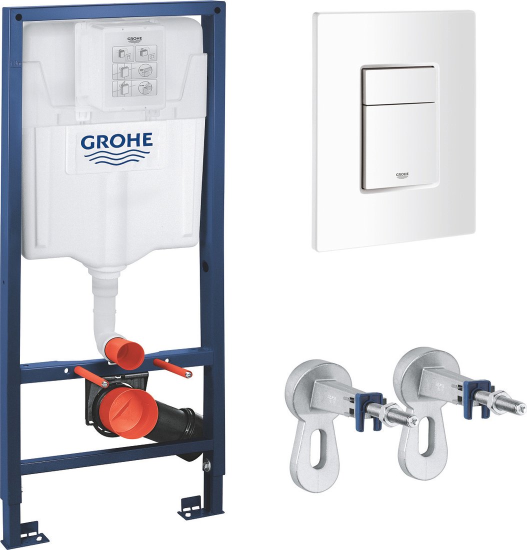 Унитаз подвесной Grossman GR-4404BMSQ + GROHE Rapid Sl 38772SH0 (с кнопкой)