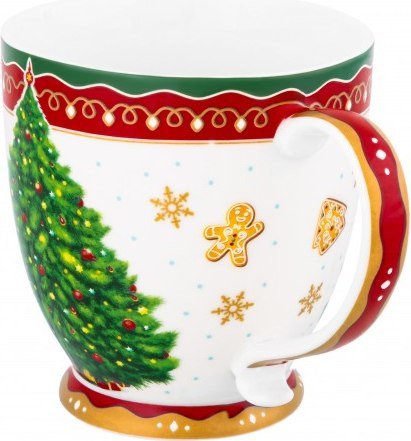 Кружка Elan Gallery Новогодняя елка 420682 (красный/узор New Bone China)