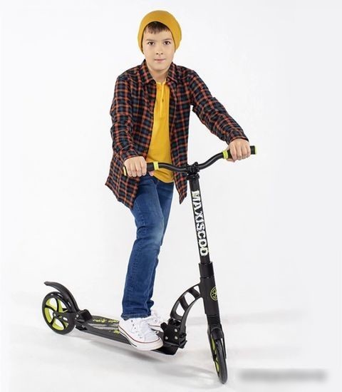 Двухколесный подростковый самокат Maxiscoo GX-200 MSC-GX200-GR (зеленый)