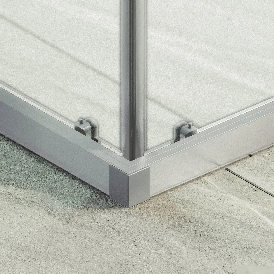 Душевой уголок MaybahGlass MGY-1327-5 (сатин стекло/хром матовый)