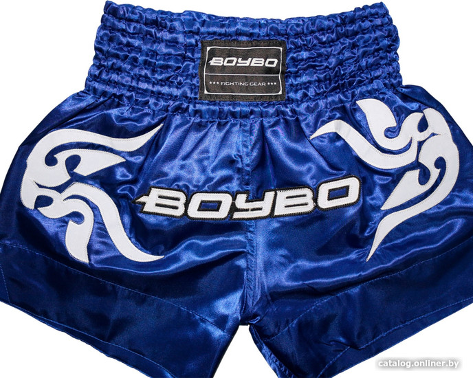 Шорты BoyBo для тайского бокса (XL, синий)