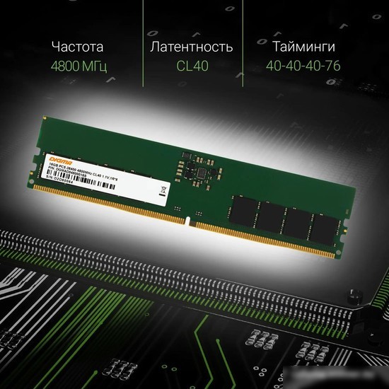 Оперативная память Digma 16ГБ DDR5 4800 МГц DGMAD54800016S
