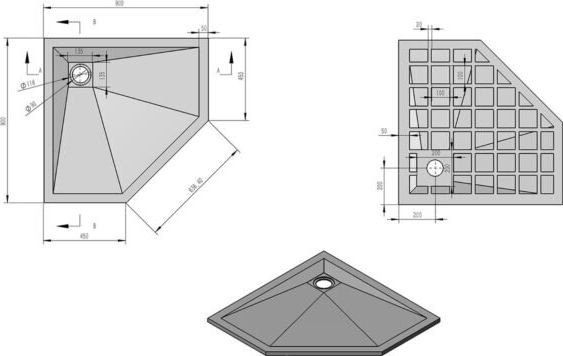 Душевой поддон Vincea VST-4SP9090C 90x90