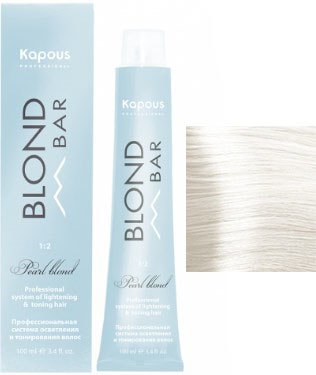 Крем-краска для волос Kapous Professional Blond Bar с экстрактом жемчуга BB 000 прозрачный
