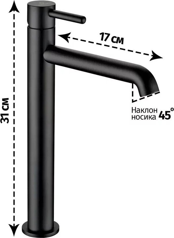 Смеситель Grocenberg GB3029 (черный матовый)