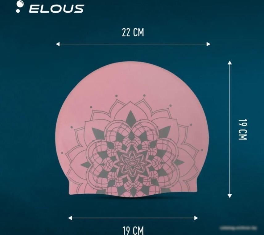 Шапочка для плавания Elous EL009 (мандала, розовый)