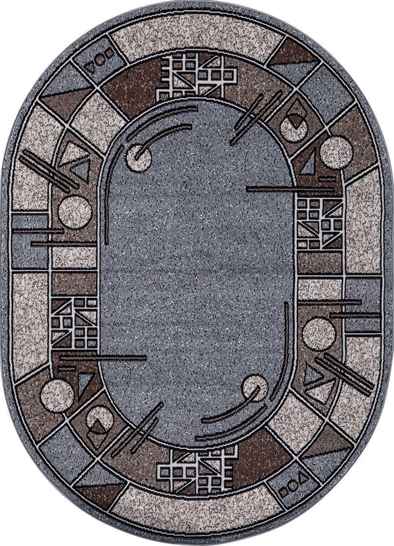 Ковер для жилой комнаты Merinos Sierra ALBINA-3-OVAL-BLUE-BROWN-2 (1.8x2.5)