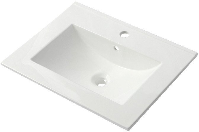 ЗОВ Тумба с умывальником Кито 60 K60LW0MRM-OL60 (белый/тростник)