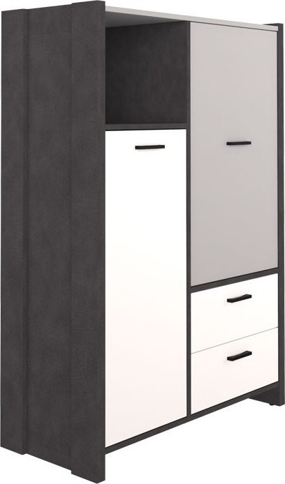 Шкаф распашной Black Red White Kristoff REG2D2S/130 (матера/серый)
