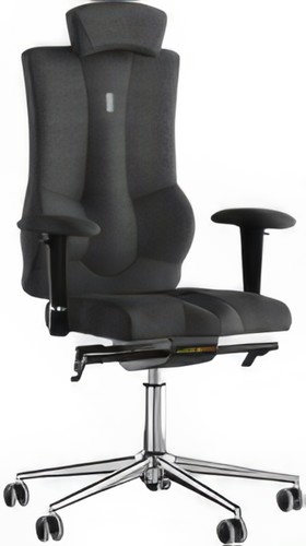 Кресло Kulik System Elegance (азур/хром, черный с подголовником)