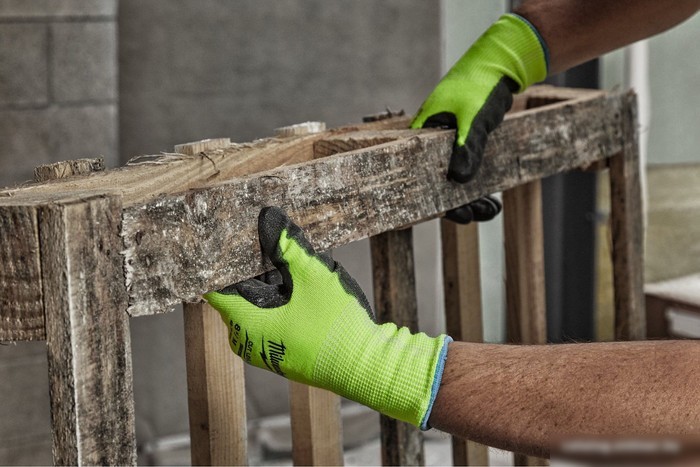 Перчатки хозяйственные Milwaukee Hi-Vis Cut level 2/B 9/L 4932479923