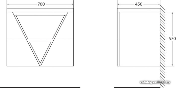 BelBagno VITTORIA-700-2C-SO-BL-P