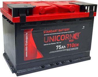 Автомобильный аккумулятор Unicorn Red 6СТ-65 о.п. (75 А·ч)