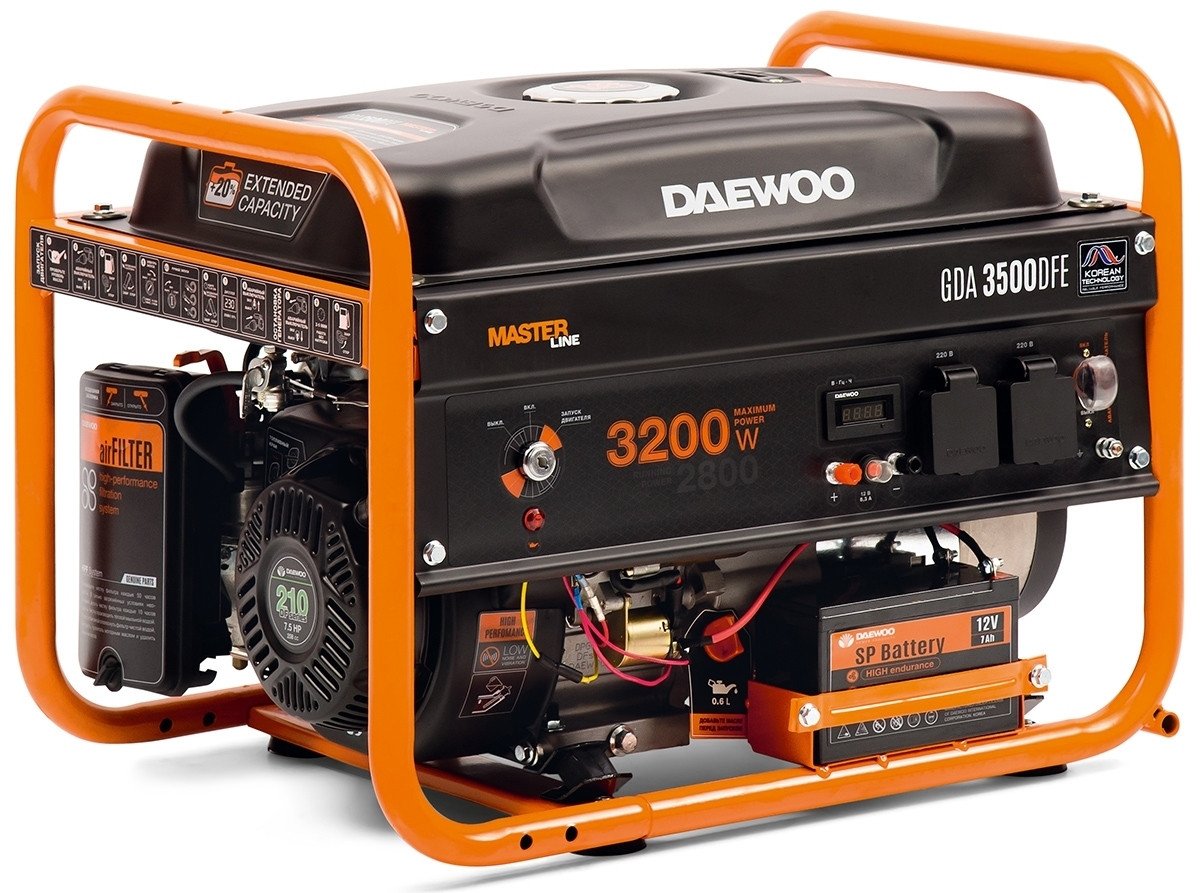 Газовый генератор Daewoo Power GDA 3500DFE