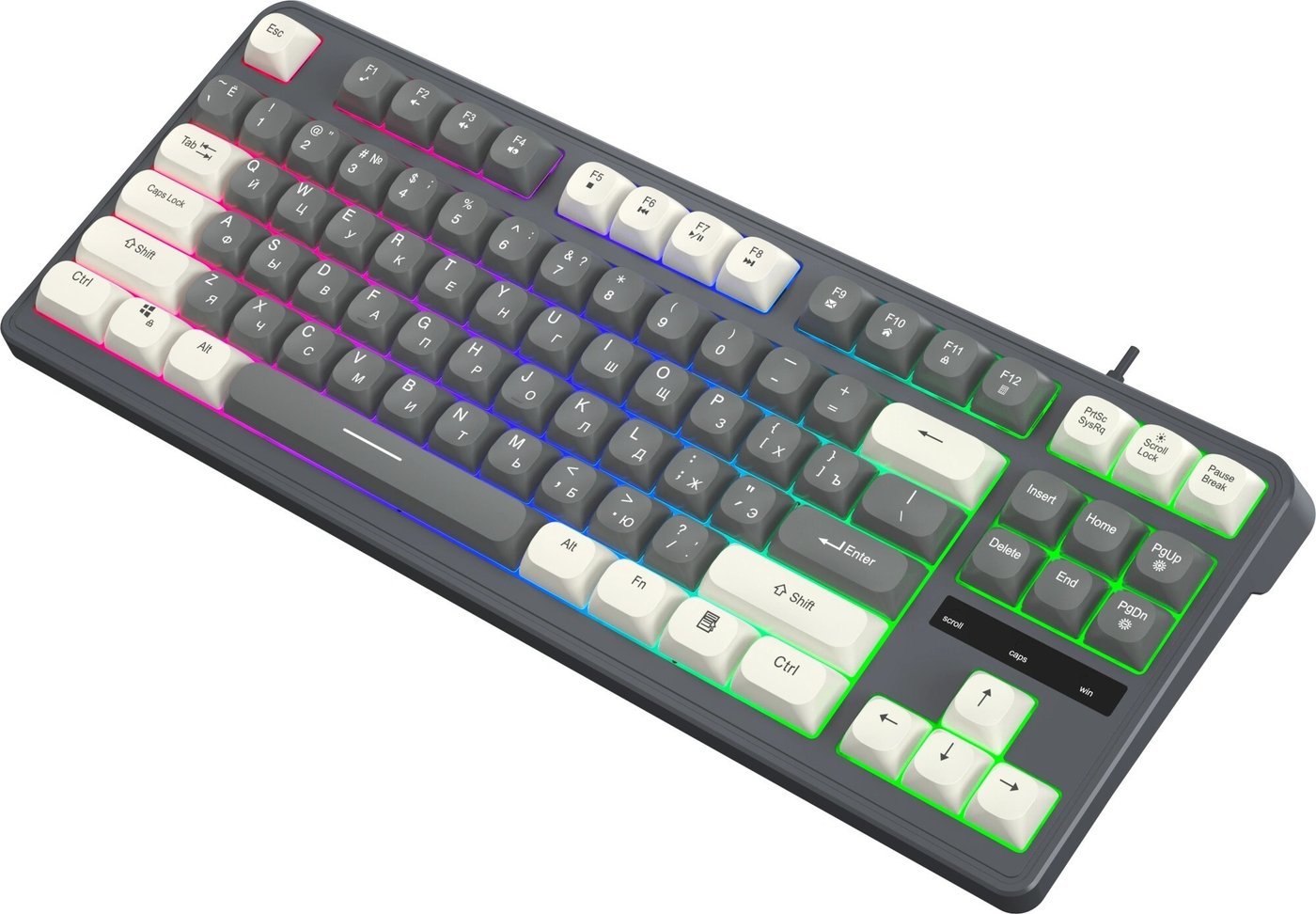 Клавиатура Оклик 711G (серый/белый)