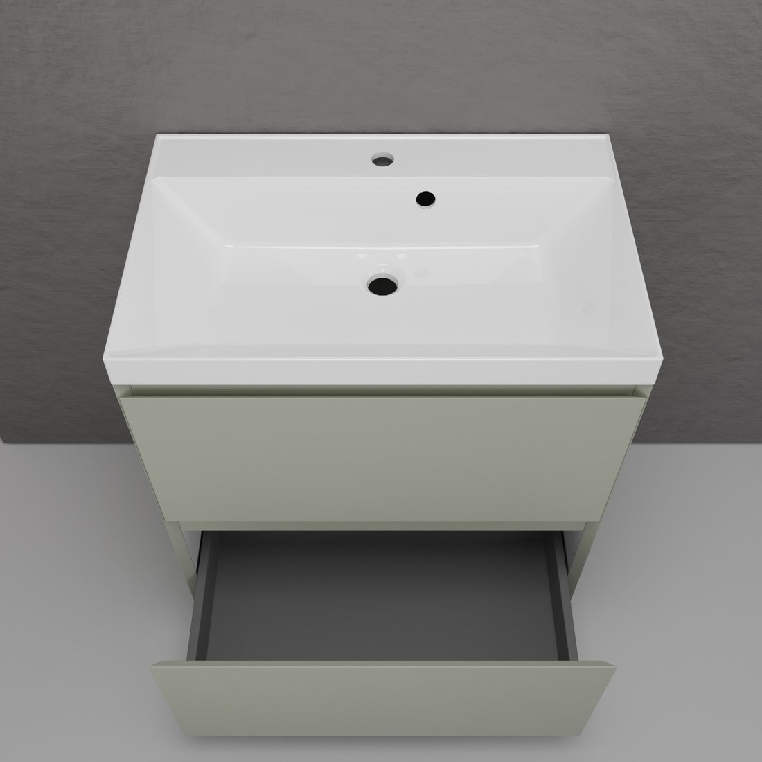 Symbolite Тумба под умывальник Манхэттен 70 Plus 2 ящика + Asti 70x45 (олива)