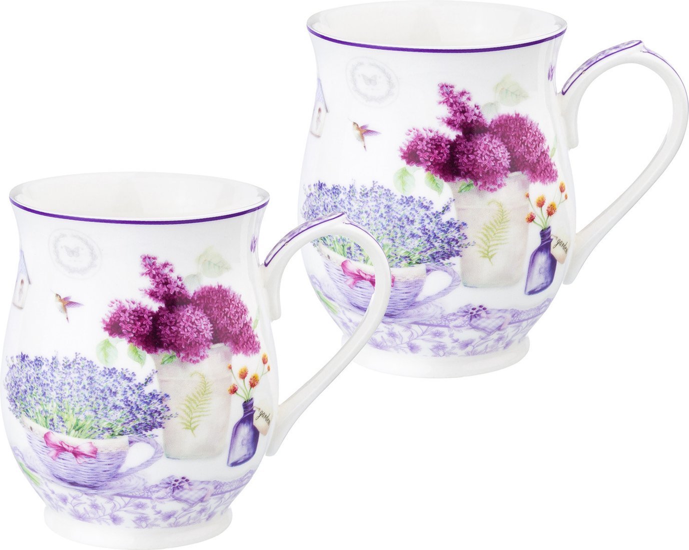 Набор кружек Elan Gallery Лаванда New Bone China 420768