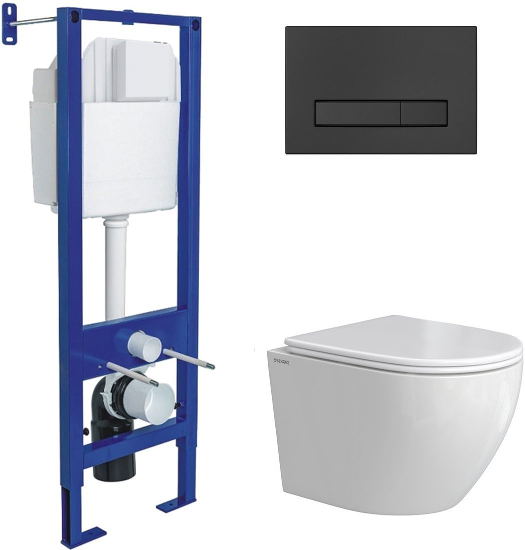 Унитаз подвесной Berges Wasserhaus Okus Rimless 043393 (с сиденьем)