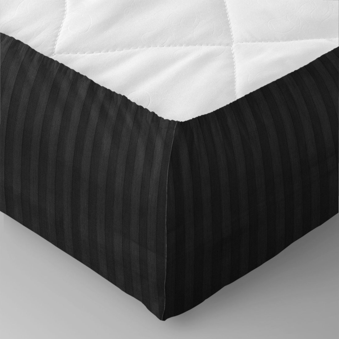 Постельное белье Verossa Stripe на резинке 180x200x30 784510 (Black)
