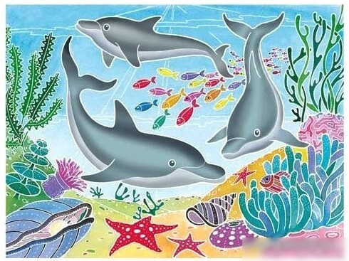 Набор для рисования SentoSphere Aquarellum Дельфины 6220