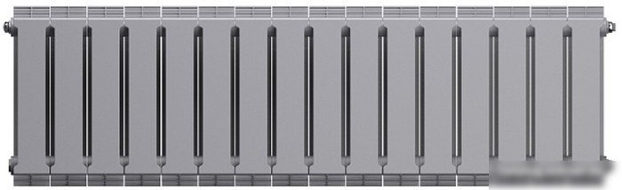 Биметаллический радиатор Royal Thermo PianoForte 300 Silver Satin (16 секций) боковое подключение