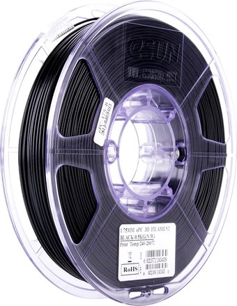 Пластик eSUN PС PC175B05TW1 (1.75мм, 500г, черный)