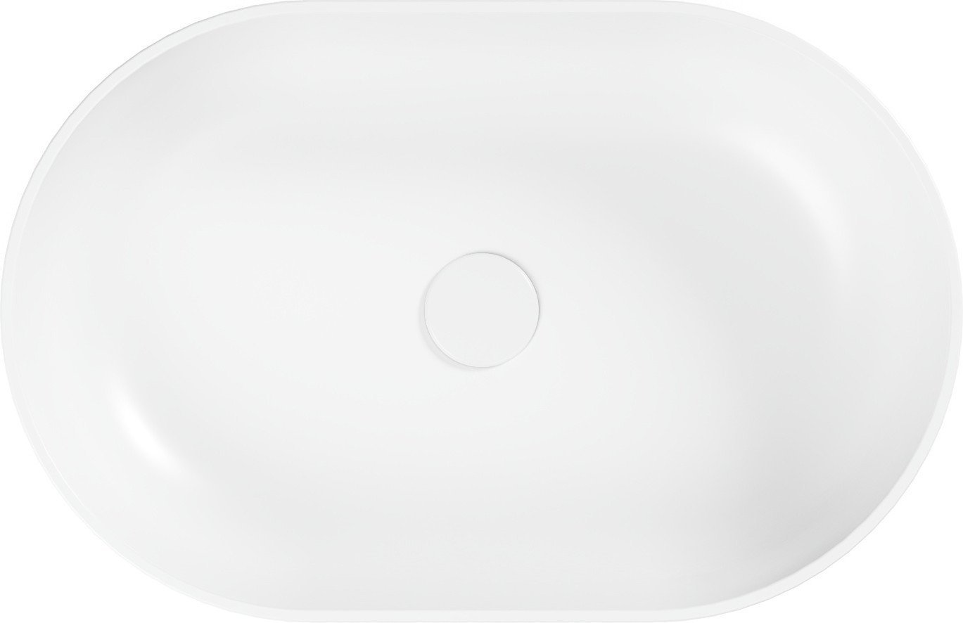 Умывальник Belux Турин 560 овал (18, белый матовый/Solid Surface)