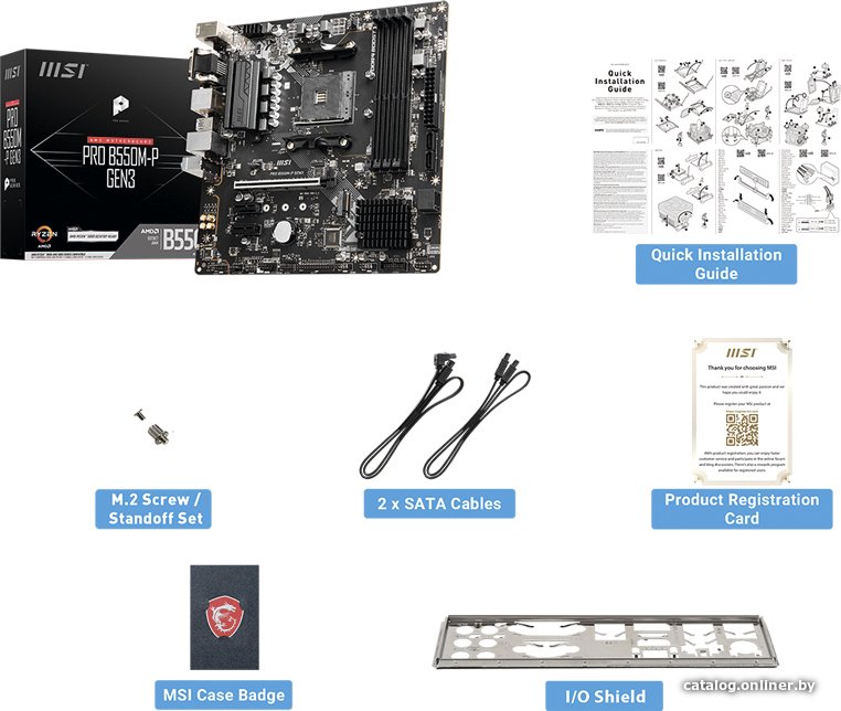 Материнская плата MSI Pro B550M-P Gen3