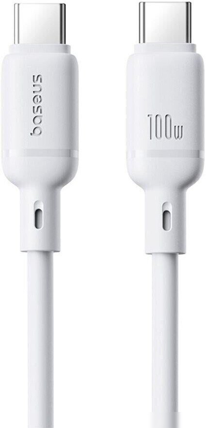 Кабель Baseus Silky Series Fast Charging Cable 100W USB Type-C - USB Type-C (2 м, белый)