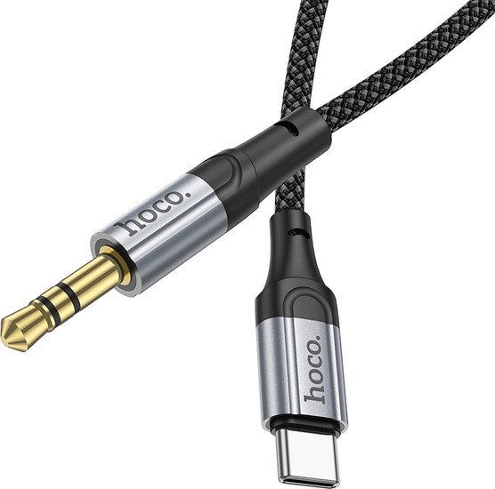 Кабель Hoco UPA26 USB Type-C - Jack 3.5mm (1 м, черный)