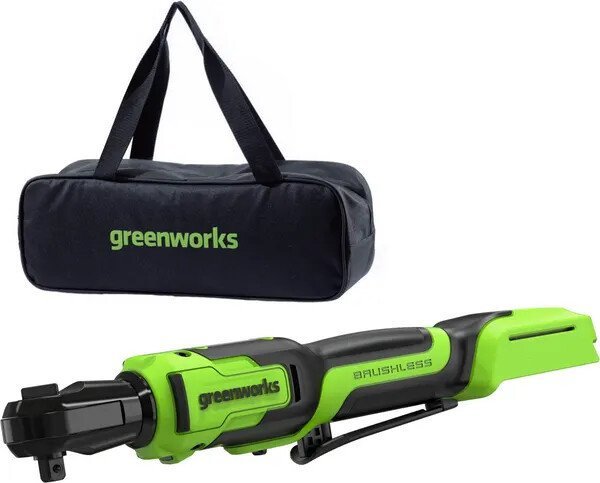 Трещотка Greenworks GD24RW 3804007CUA (с 1-им АКБ, сумка)