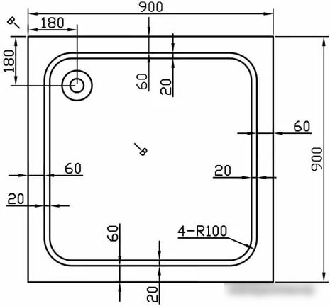 Душевой поддон Vincea VST-2AS-9090 90 см