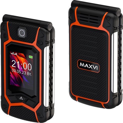 Кнопочный телефон Maxvi E10ds (оранжевый)