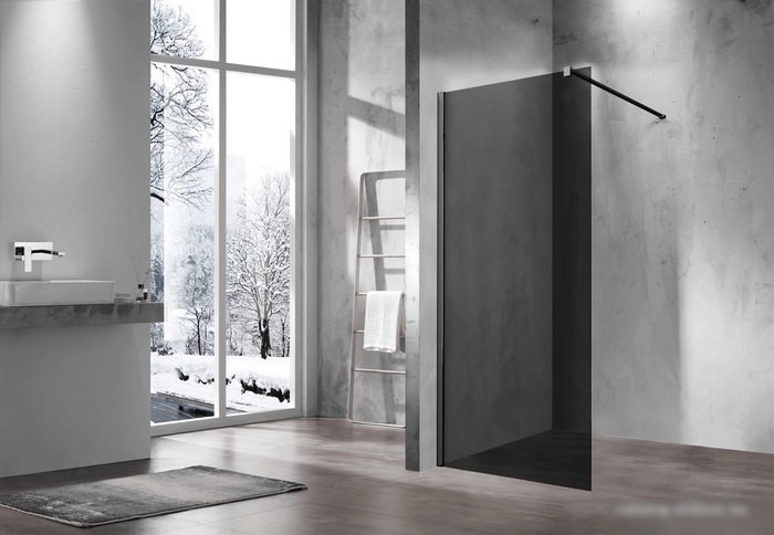 Душевая стенка Vincea Walk-In VSW-1H800CGB (матовый черный/тонированное)