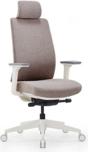 Офисное кресло SitZone CH-K55A-BS (ткань, бежевый, пластик, корпус белый)