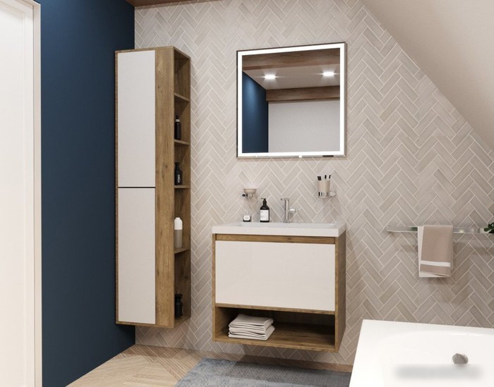 Эстет Шкаф-пенал Monaco Wood R 40x35x174.7 ФР-00010688