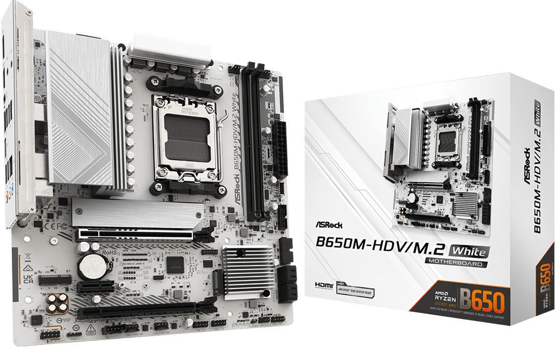 Материнская плата ASRock B650M-HDV/M.2 White