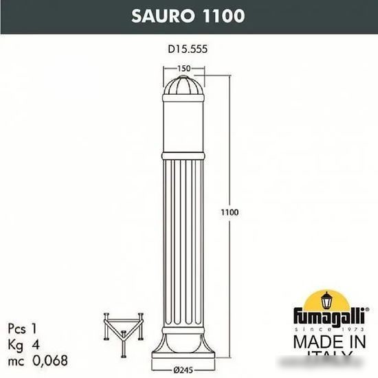 Садовый светильник Fumagalli Sauro FU_D15.555.000.LXF1R.FC1