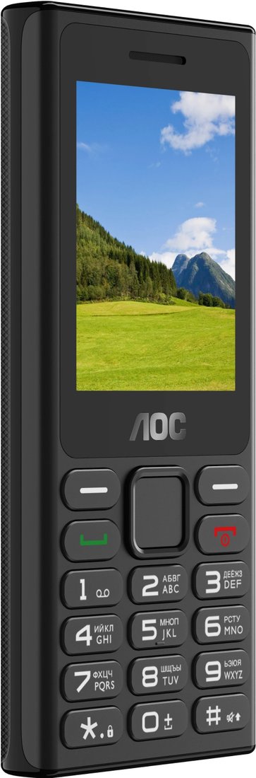 Кнопочный телефон AOC A240 (черный)