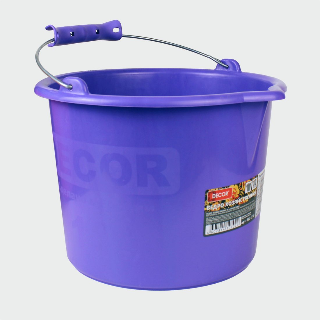 Ведро Decor 633-310 (10 л, фиолетовый)