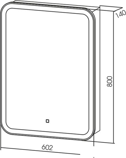 Silver Mirrors Шкаф с зеркалом Фиджи flip 60x80 LED-00002472